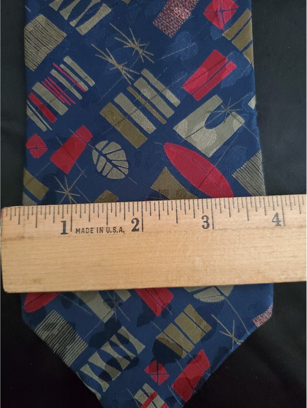 Austin Grey Navy Abstract Tie